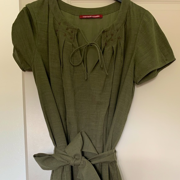 Green Kaki Summer Dress  Comptoir des Cotonniers - Picture 1 of 6